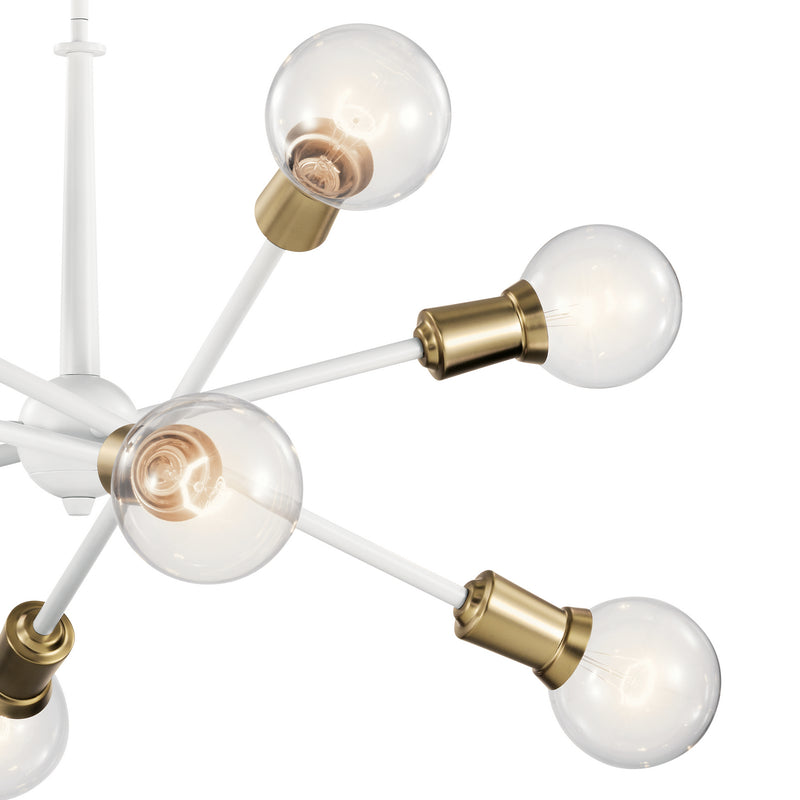 Kichler 43118WH Eight Light Chandelier, White (4)