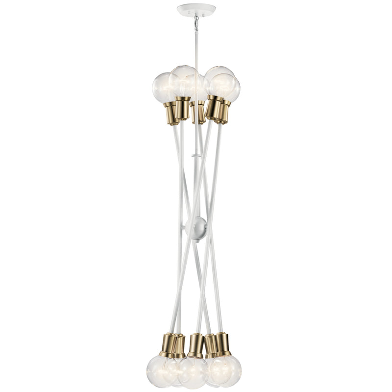 Kichler 43119WH Ten Light Chandelier, White (2)