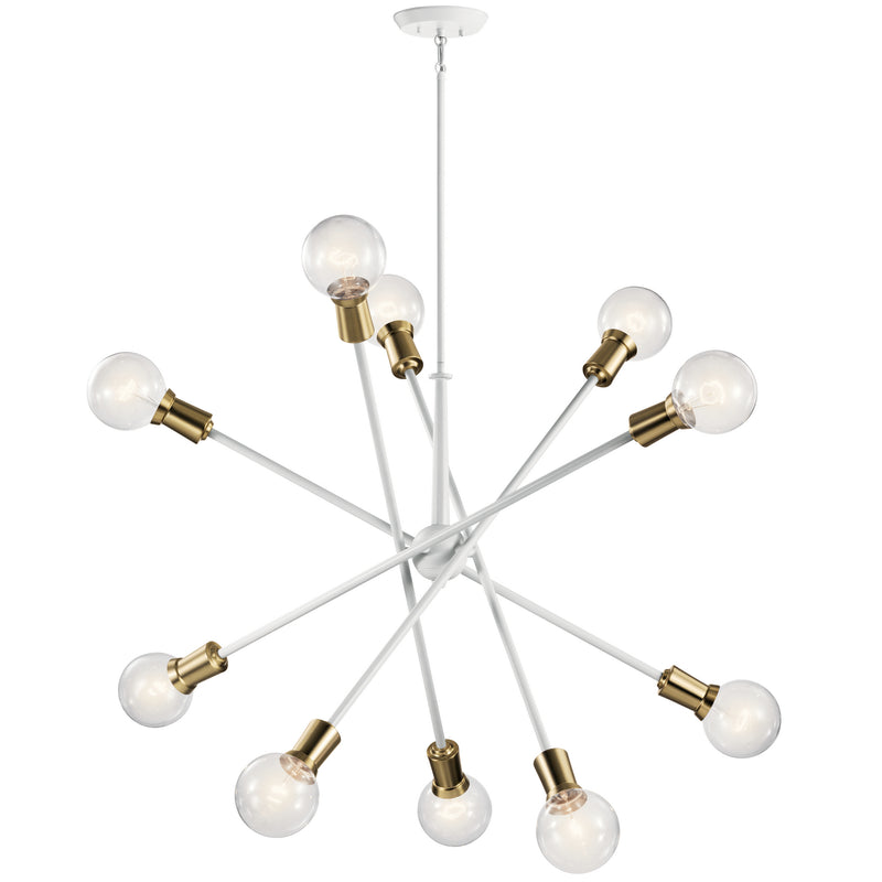 Kichler 43119WH Ten Light Chandelier, White (3)