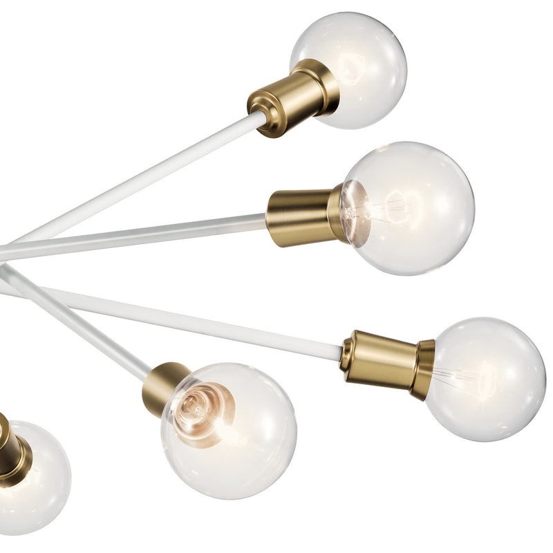 Kichler 43119WH Ten Light Chandelier, White (4)