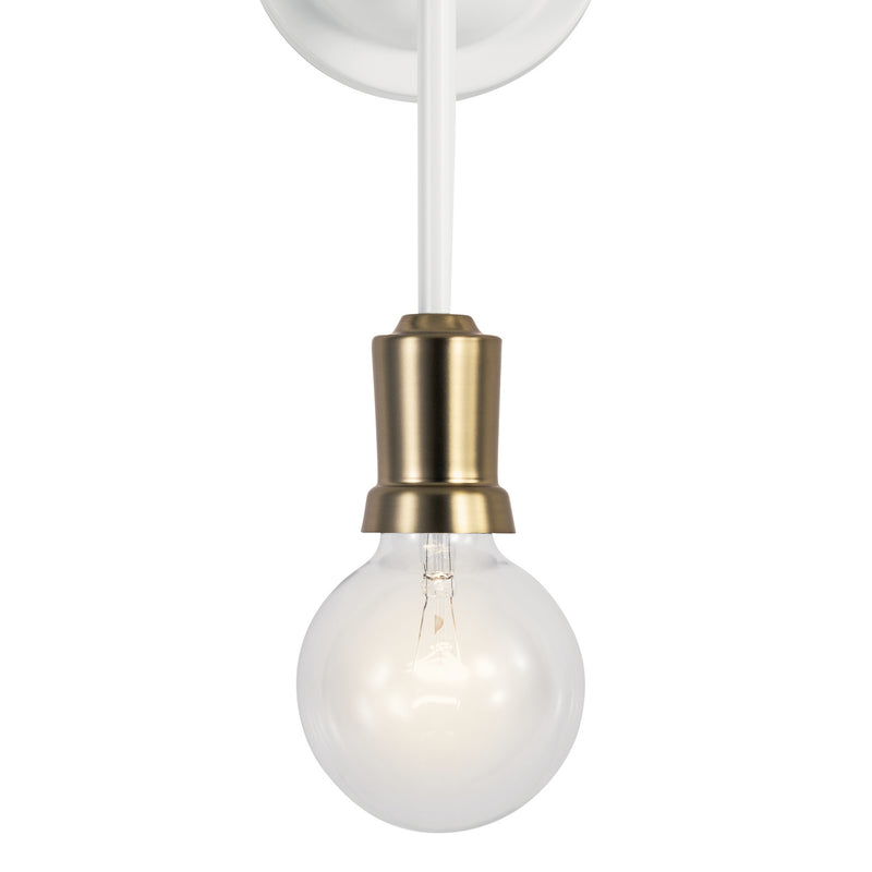 Kichler 43195WH Two Light Wall Sconce, White (4)