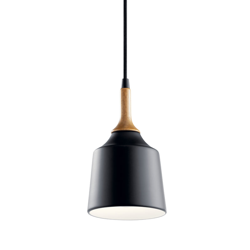 Kichler 43682BK One Light Mini Pendant, Black (2)
