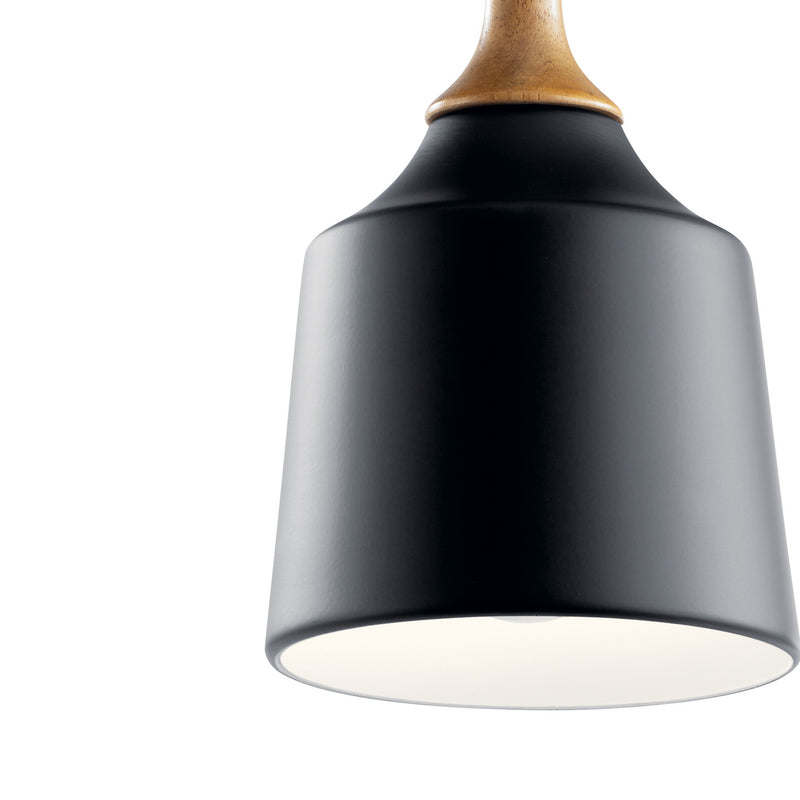 Kichler 43682BK One Light Mini Pendant, Black (3)