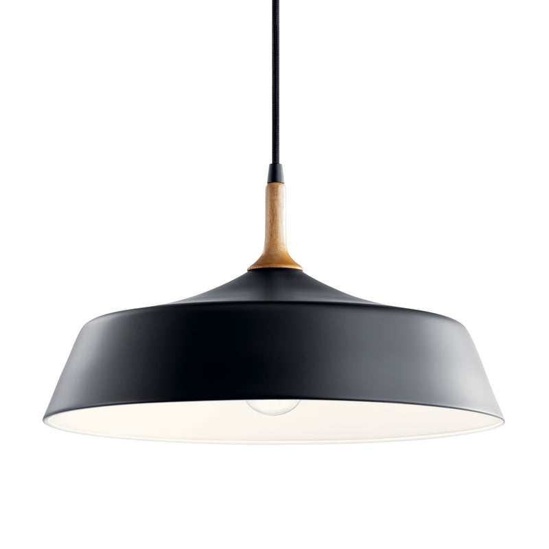 Kichler 43683BK One Light Pendant, Black (2)