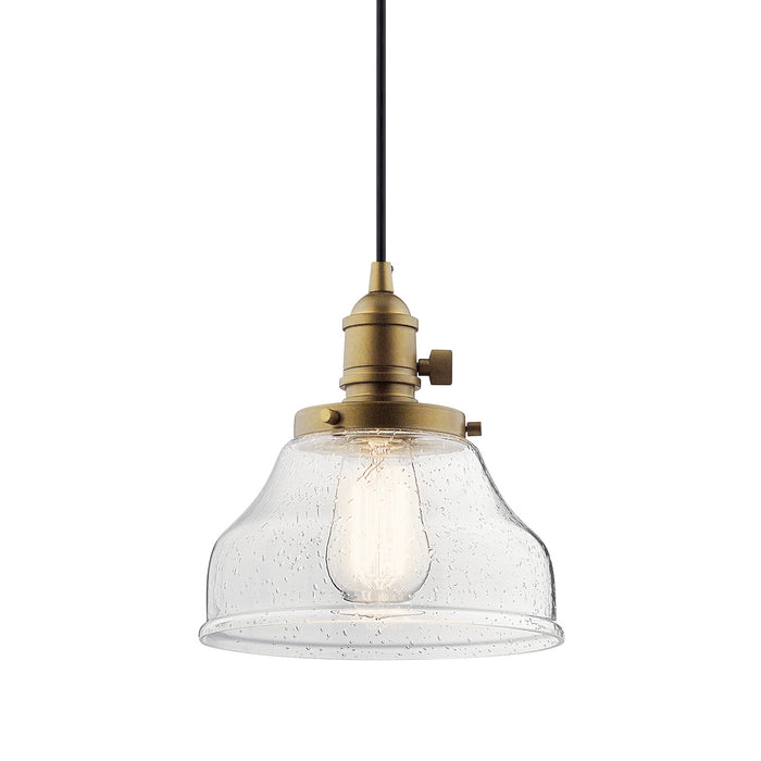 Kichler 43850NBR One Light Mini Pendant, Natural Brass (2)