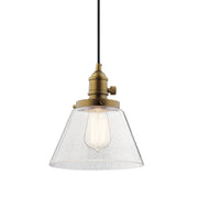 Kichler 43851NBR One Light Mini Pendant, Natural Brass (2)