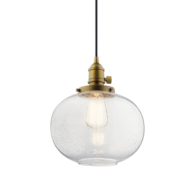 Kichler 43852NBR One Light Mini Pendant, Natural Brass (2)
