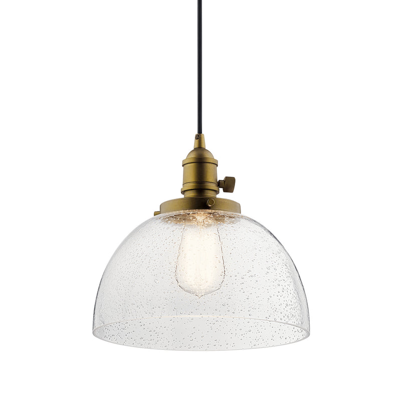 Kichler 43853NBR One Light Mini Pendant, Natural Brass (2)
