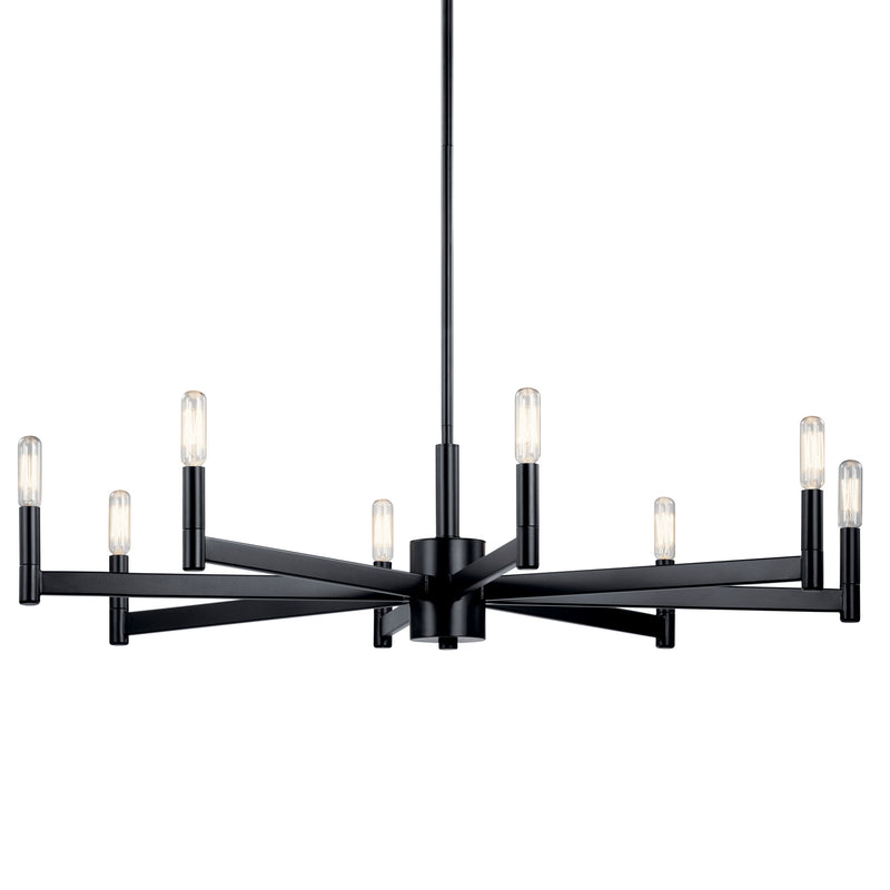Kichler 43857BK Eight Light Chandelier, Black (2)