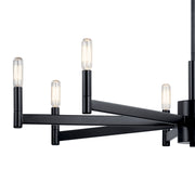 Kichler 43857BK Eight Light Chandelier, Black (3)