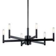 Kichler 43859BK Six Light Chandelier, Black (2)