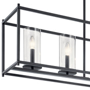 Kichler 43995BK Five Light Linear Chandelier, Black (3)
