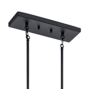 Kichler 43995BK Five Light Linear Chandelier, Black (4)