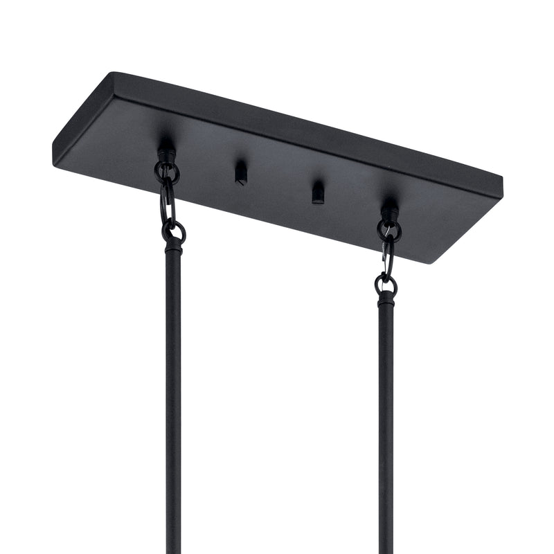 Kichler 43995BK Five Light Linear Chandelier, Black (4)