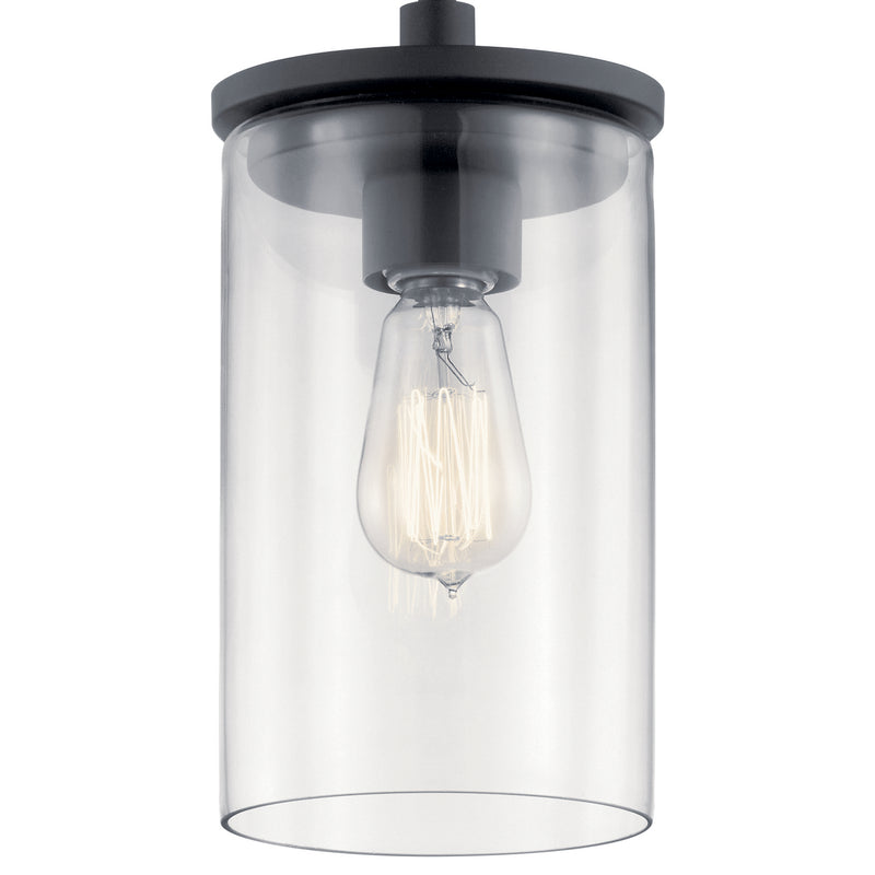 Kichler 43996BK One Light Mini Pendant, Black (3)
