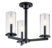 Kichler 43997BK Three Light Chandelier/Semi Flush, Black (3)