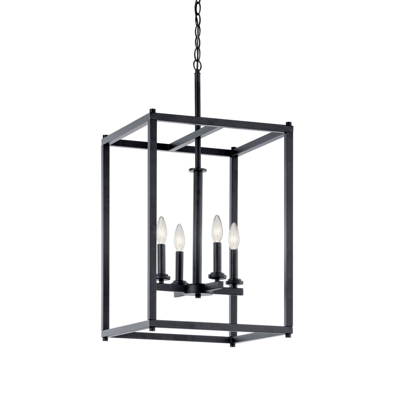 Kichler 43998BK Four Light Foyer Pendant, Black (2)