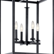 Kichler 43998BK Four Light Foyer Pendant, Black (3)