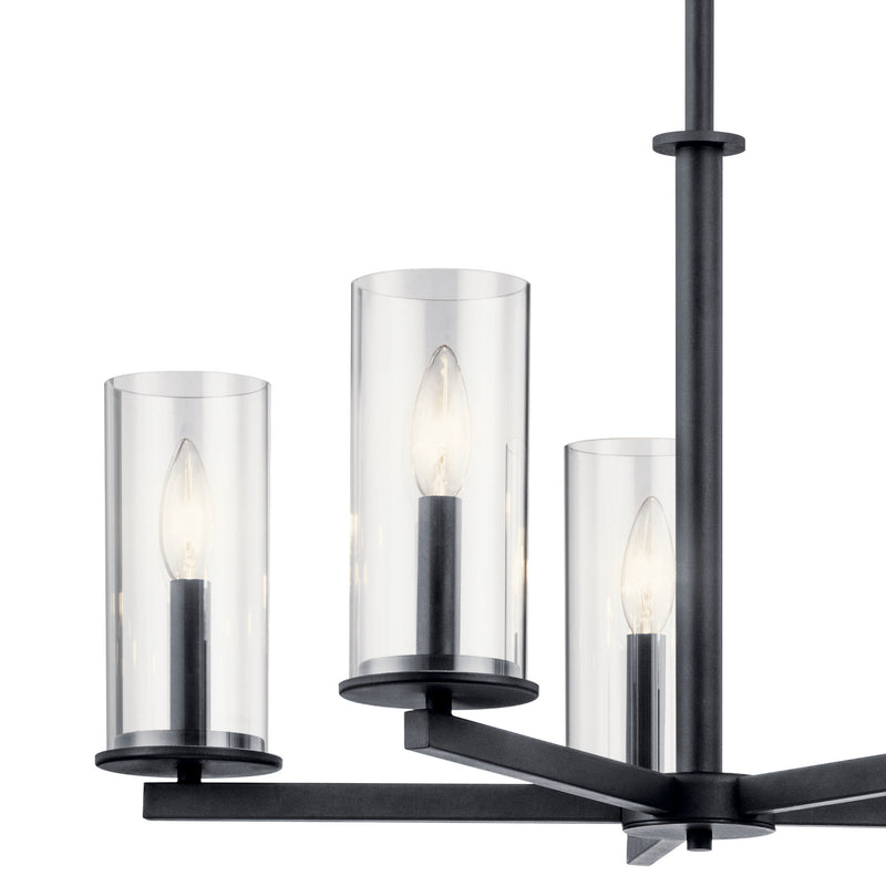 Kichler 43999BK Five Light Chandelier, Black (3)