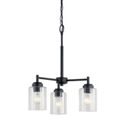 Kichler 44029BK Three Light Mini Chandelier, Black (3)