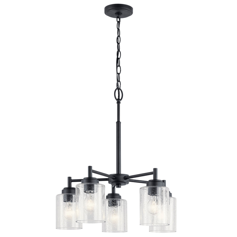 Kichler 44030BK Five Light Chandelier, Black (2)