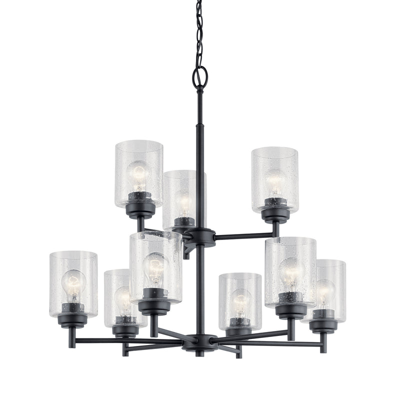 Kichler 44031BK Nine Light Chandelier, Black (2)