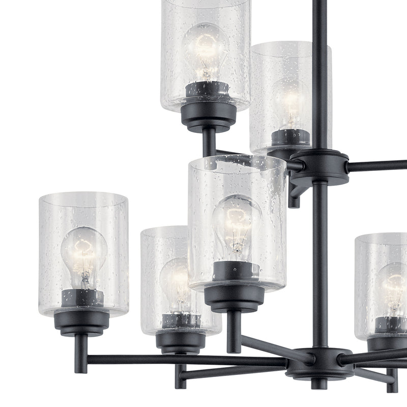 Kichler 44031BK Nine Light Chandelier, Black (3)