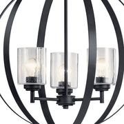 Kichler 44034BK Three Light Chandelier, Black (3)