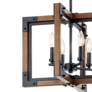 Kichler 44046AUB Four Light Chandelier/Semi Flush Mount, Auburn Stained (4)