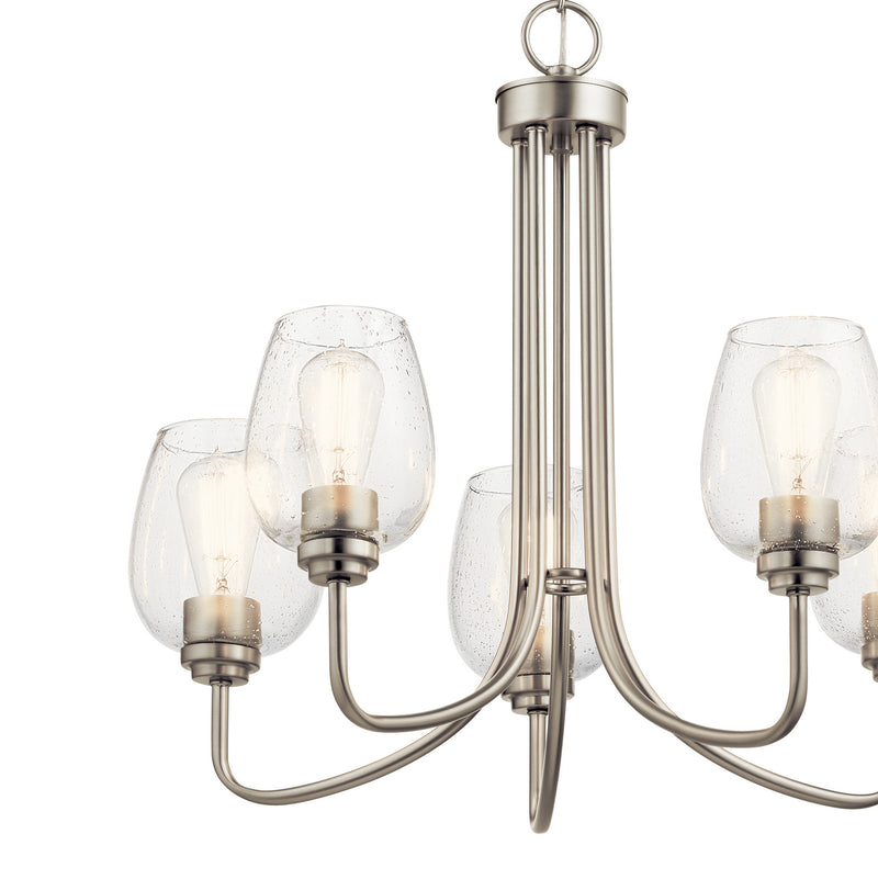 Kichler 44377NICS Five Light Chandelier, Brushed Nickel (3)