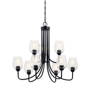 Kichler 44378BKCS Nine Light Chandelier, Black (2)