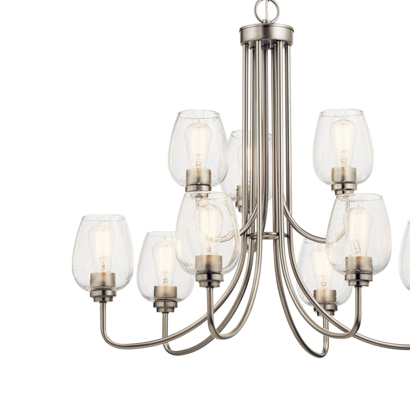 Kichler 44378NICS Nine Light Chandelier, Brushed Nickel (3)
