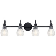 Kichler 45393BK Four Light Bath, Black (2)