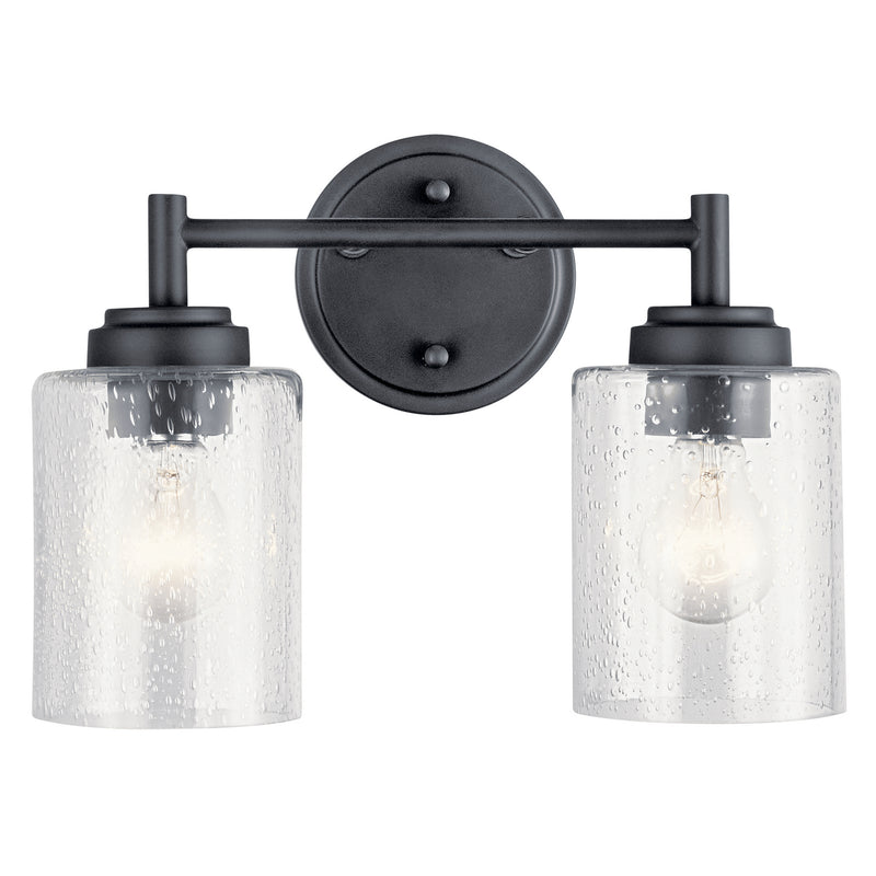 Kichler 45885BK Two Light Bath, Black (2)