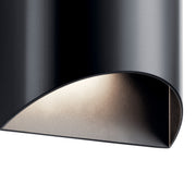 Kichler 49278BKLED LED Outdoor Wall Mount, Black (2)