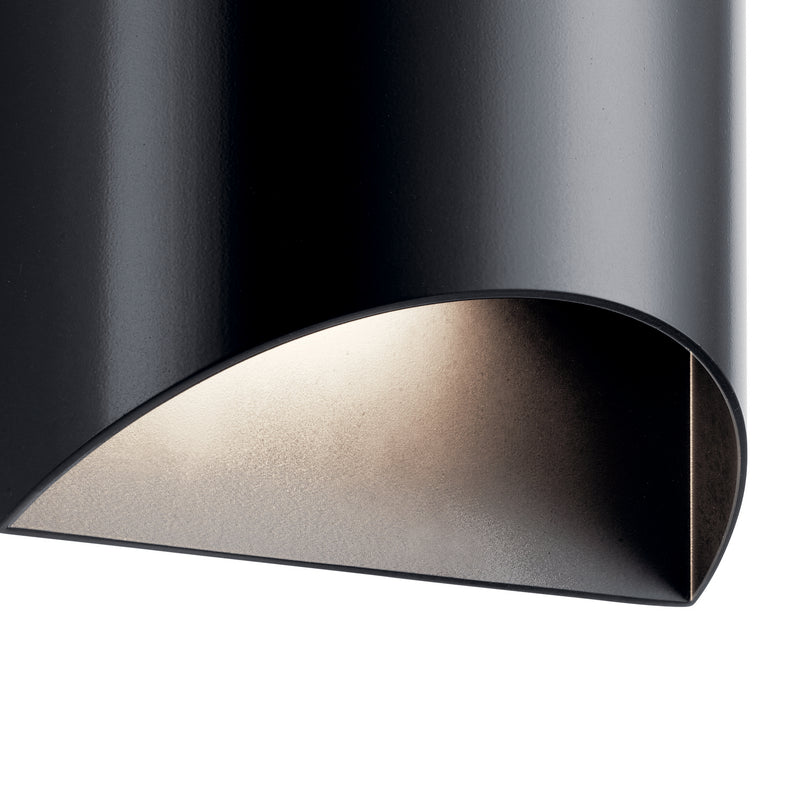 Kichler 49278BKLED LED Outdoor Wall Mount, Black (2)