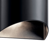 Kichler 49279BKLED LED Outdoor Wall Mount, Black (2)