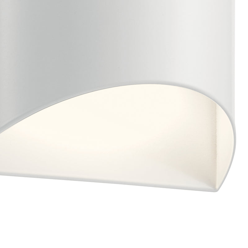 Kichler 49279WHLED LED Outdoor Wall Mount, White (2)