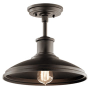 Kichler 49982OZ One Light Outdoor Pendant/Semi Flush, Olde Bronze (4)