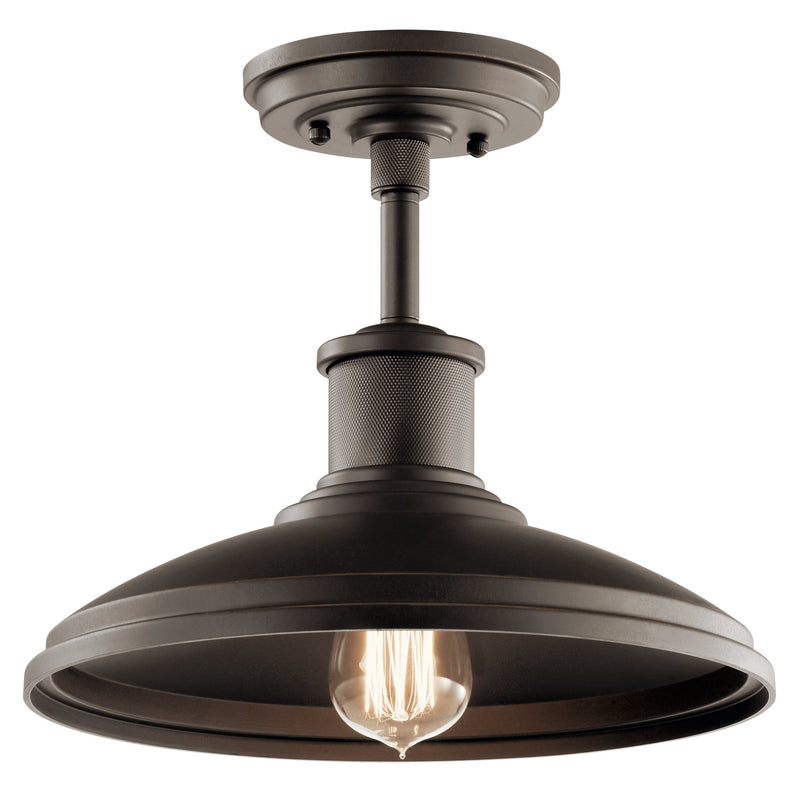Kichler 49982OZ One Light Outdoor Pendant/Semi Flush, Olde Bronze (4)