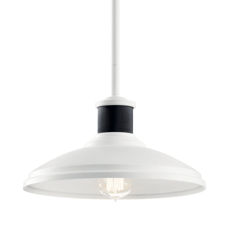 Kichler 49982WH One Light Outdoor Pendant/Semi Flush, White (2)