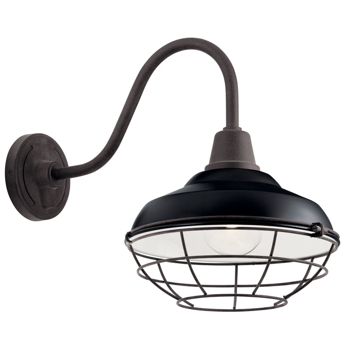 Kichler 49990BK Pier One Light Outdoor Wall Mount, Black Alternate Image.jpg