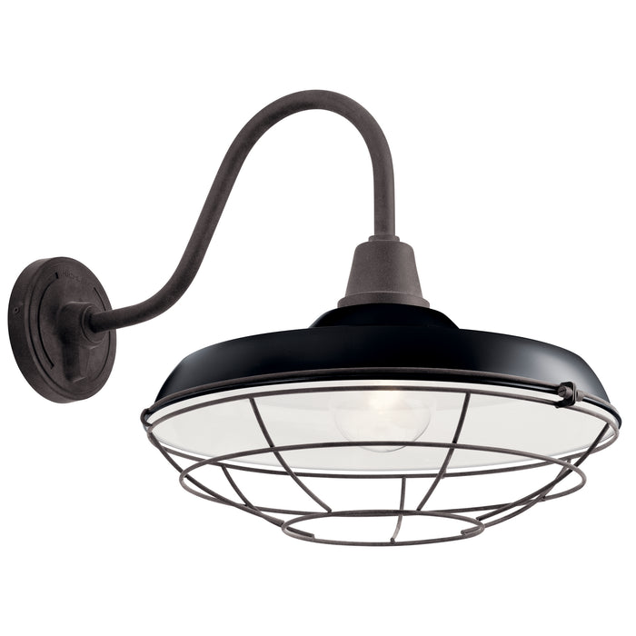 Kichler 49991BK Pier One Light Outdoor Wall Mount, Black Alternate Image.jpg