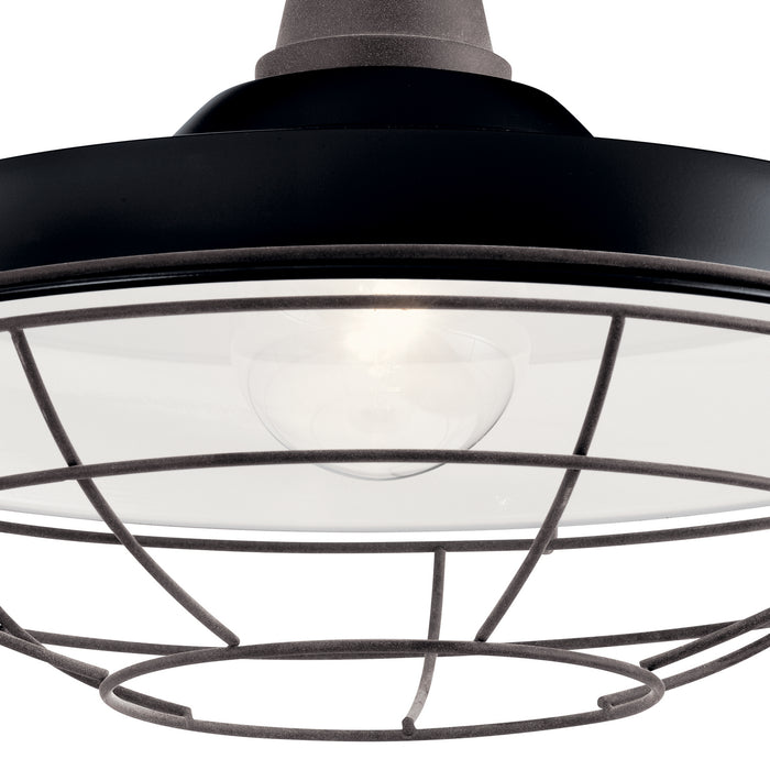 Kichler 49991BK Pier One Light Outdoor Wall Mount, Black Alternate Image 2.jpg