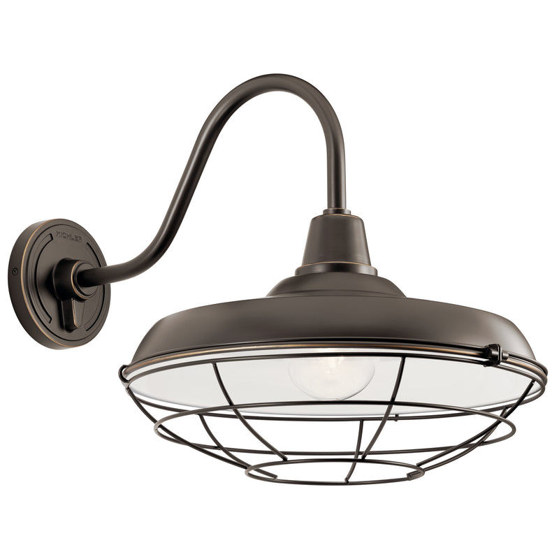 Kichler 49991OZ One Light Outdoor Wall Mount, Olde Bronze (2)