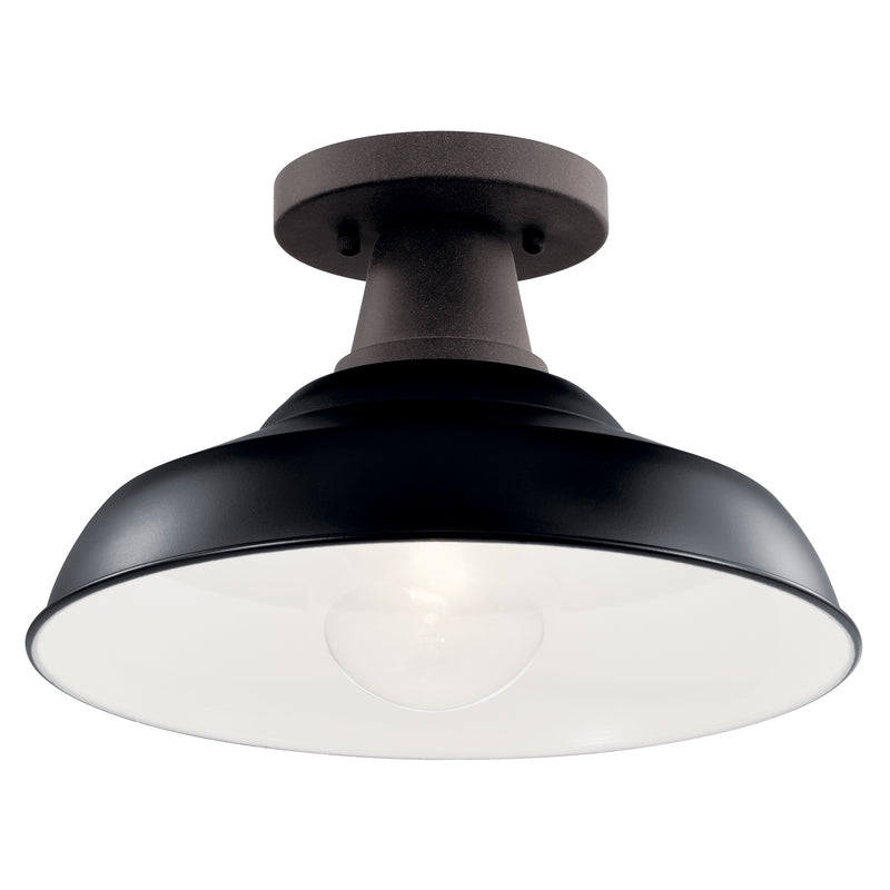 Kichler 49992BK One Light Outdoor Pendant/Semi Flush, Black (2)