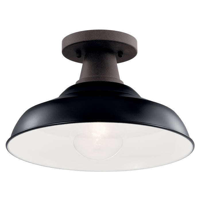 Kichler 49992BK Pier One Light Outdoor Pendant/Semi Flush Mount, Black Alternate Image.jpg