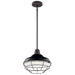 Kichler 49992BK Pier One Light Outdoor Pendant/Semi Flush Mount, Black Alternate Image 2.jpg