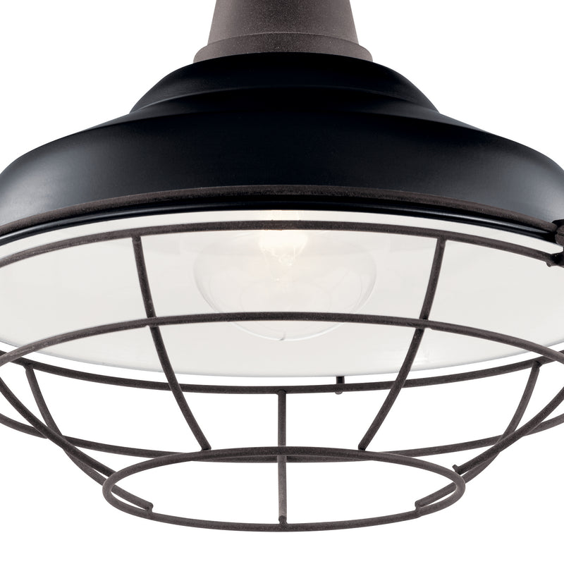 Kichler 49992BK One Light Outdoor Pendant/Semi Flush, Black (5)