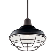 Kichler 49992BK One Light Outdoor Pendant/Semi Flush, Black (6)